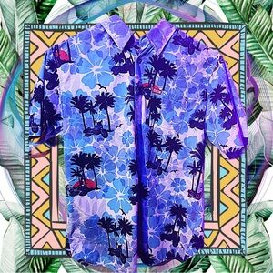 Mens Large Aloha series Dixxon button up party shirt